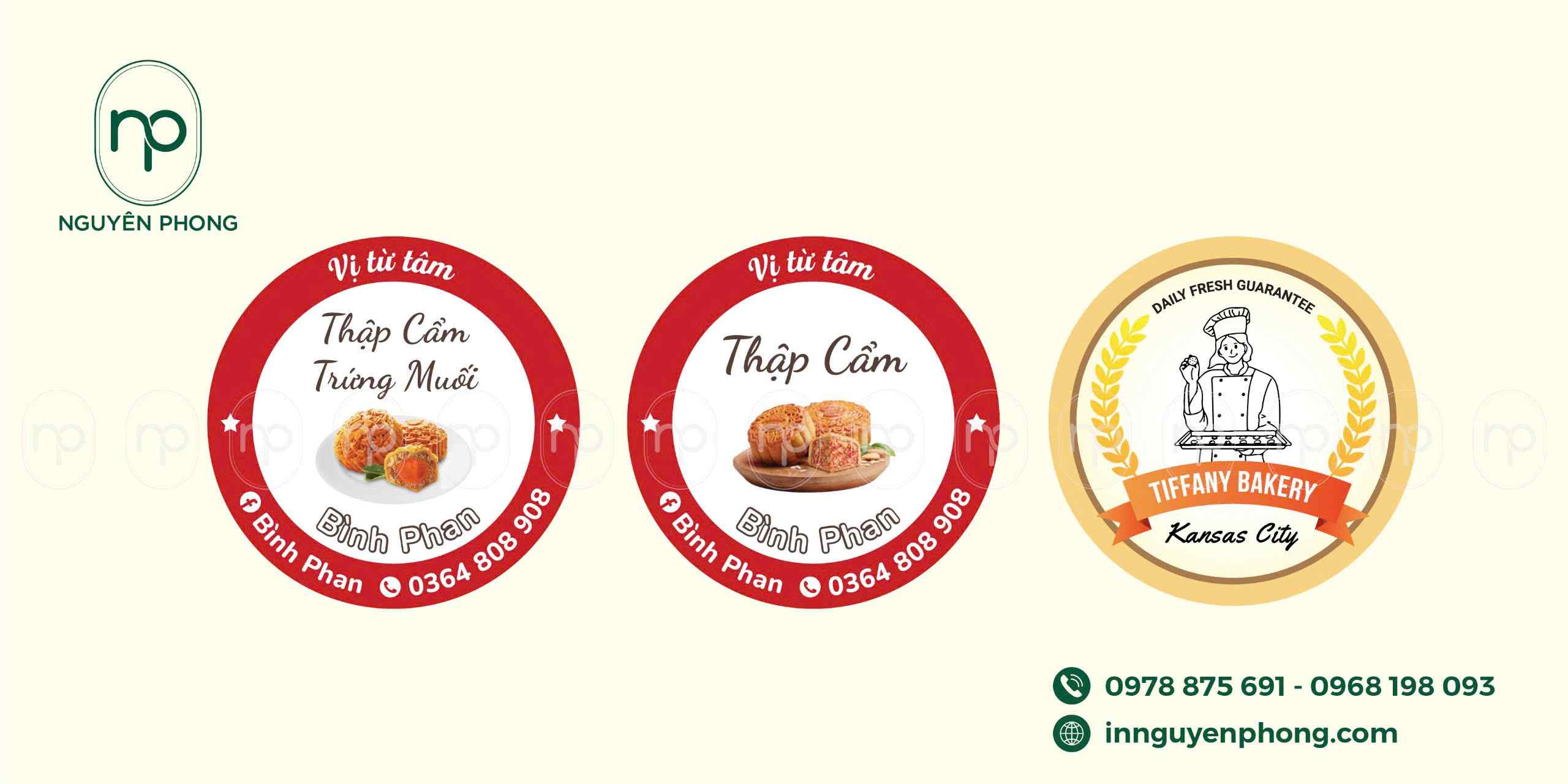 Tem nhãn bánh đẹp